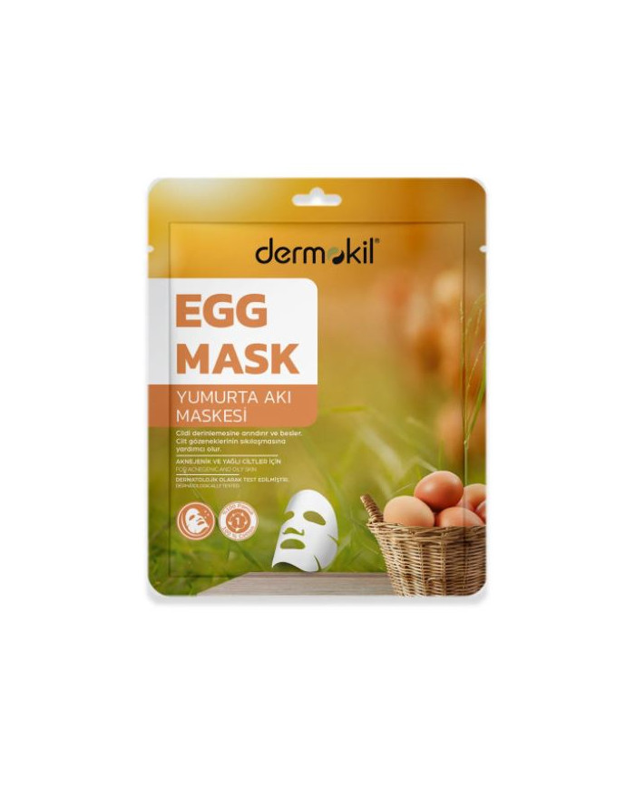DERMOKIL Egg Sheet Mask 20 g | Masque Visage Hydratant | Cherry Beauty Tunisie