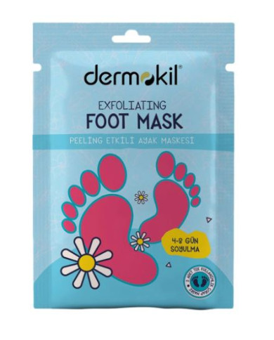 DERMOKIL Exfoliating Foot Mask 30 ml | Masque Pieds Peeling | Cherry Beauty Tunisie