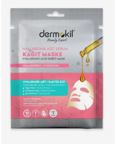 DERMOKIL Hyaluronic Acid Sheet Mask 23 g | Masque Hydratant | Cherry Beauty Tunisie
