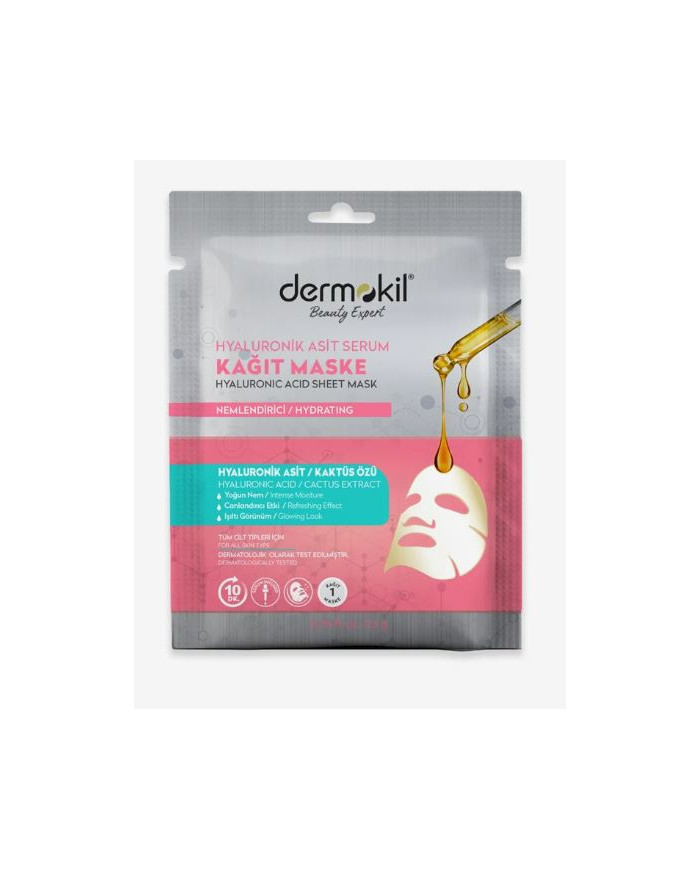 DERMOKIL Hyaluronic Acid Sheet Mask 23 g | Masque Hydratant | Cherry Beauty Tunisie