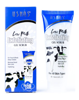 USHAS - Gel Exfoliant - Exfoliating Gel Scrub - Gommage Visage - Lait