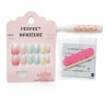 Press On Nails Rainbow 12 PCS | Faux Ongles | Cherry Beauty