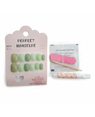 Press On Nails Forest 12 PCS | Faux Ongles | Cherry Beauty Tunisie