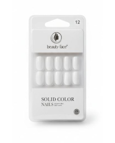Beauty Face Press On Nails Blanc 24 PCS | Onglerie Tunisie