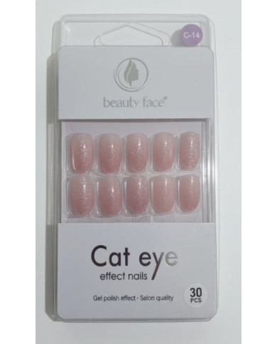 Beauty Face Press On Nails Cat Eye 24 PCS | Cherry Beauty