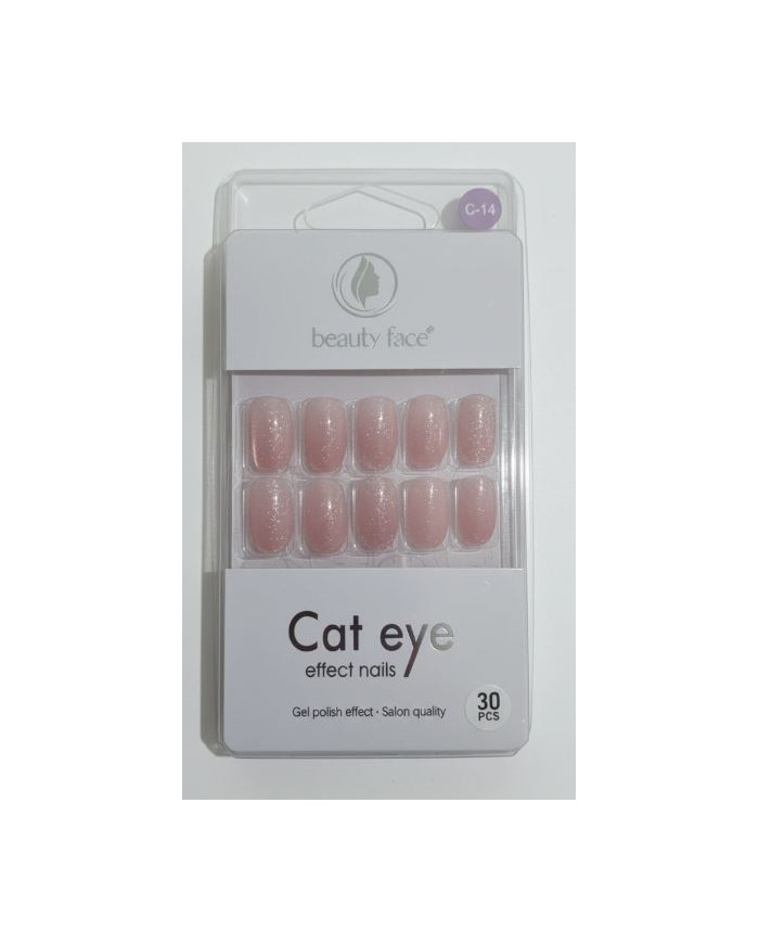 Beauty Face Press On Nails Cat Eye 24 PCS | Cherry Beauty