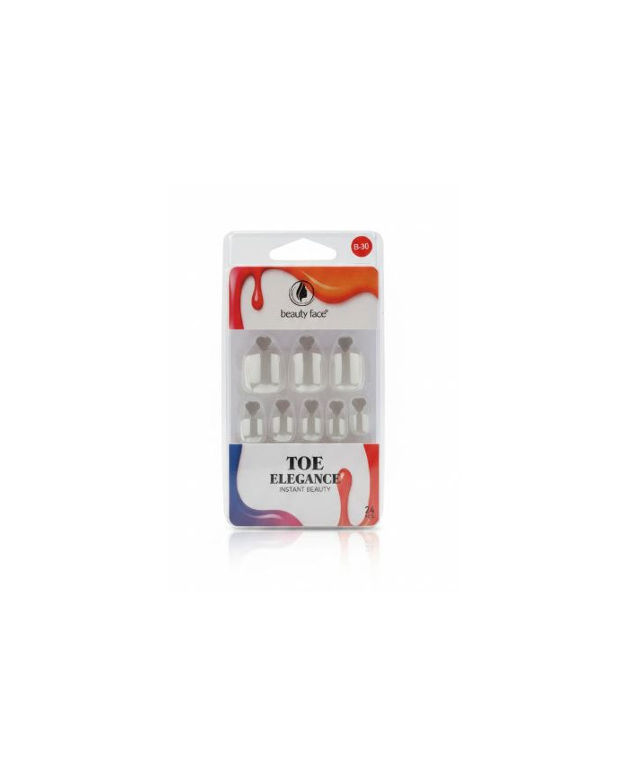 Beauty Face Press On Nails Pied Gris Délicat 24 PCS | Cherry Beauty