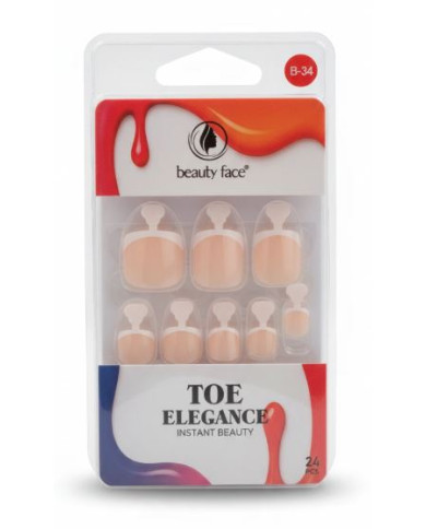 Beauty Face Press On Nails Pied French 24 PCS | Cherry Beauty