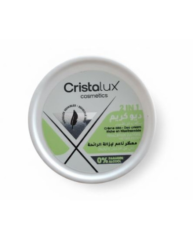 CRISTALUX Crème Déo 2 en 1 100 ml | Niacinamide