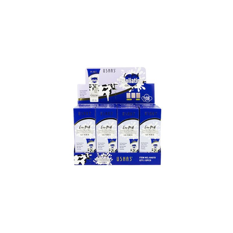 USHAS - Gel Exfoliant - Exfoliating Gel Scrub - Gommage Visage - Lait