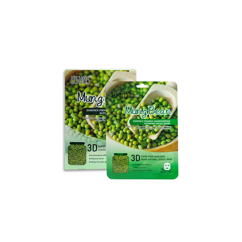 USHAS Masque Visage Beans Collagène Rides Hydratation Cernes Eclat