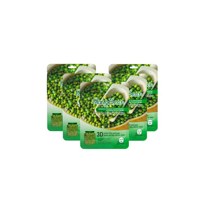 USHAS Masque Visage Beans Collagène Rides Hydratation Cernes Eclat
