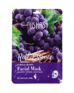 USHAS Masque Visage Raisins Collagène Rides Ridules Eclat Hydratation