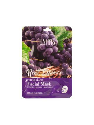 USHAS Masque Visage Raisins Collagène Rides Ridules Eclat Hydratation