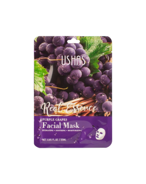 USHAS Masque Visage Raisins Collagène Rides Ridules Eclat Hydratation