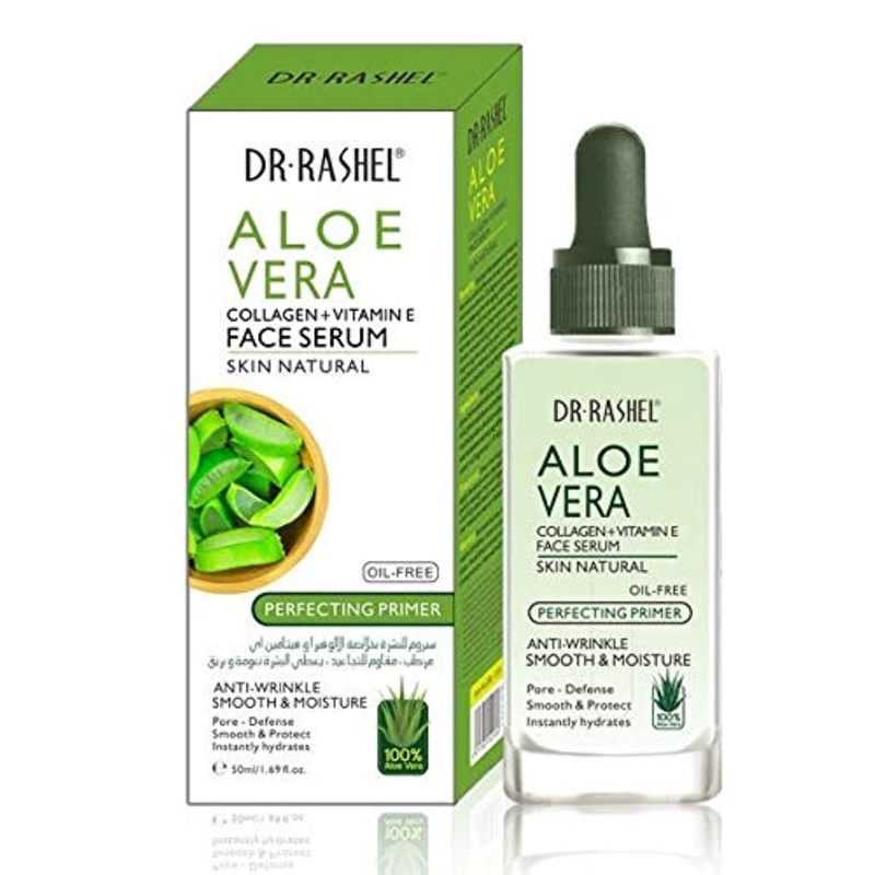 Dr Rashel Face Serum Aleo Vera - Collagène et Vitamine E - Anti Rides et Eclat