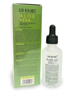 Dr Rashel Face Serum Aleo Vera - Collagène et Vitamine E - Anti Rides et Eclat