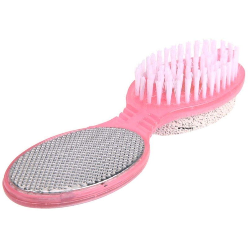 Outil Soins Pieds 4 en 1 : Râpe Pieds, Brosse Ongles, Anti Callosités et Peau morte