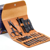 Trousse Soins Onglerie 16 Pièces : Coupe Ongles Cuticules Lime Ciseaux Pousse Cuticules