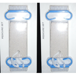 Outils Pédicure : Brosse Ongles + Râpe Pieds Anti - Callosités et Peau Morte