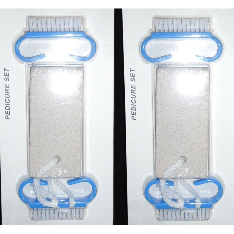 Outils Pédicure : Brosse Ongles + Râpe Pieds Anti - Callosités et Peau Morte
