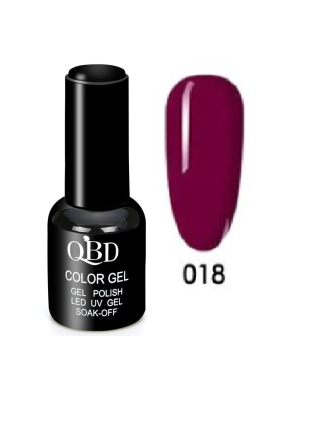 QBD Vernis Permanent Rouge Aubergine UV LED Soins Ongles Gel Nail Art