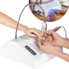 Appareil Soins des Ongles 5 en 1  Lampe UV + Aspirateur + Ponceuse + Coussin + Lampe LED