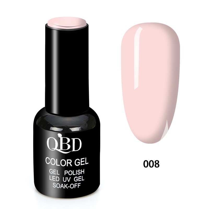 QBD Vernis Permanent Rose Clair UV LED pour Soins Ongles Gel Nail Art