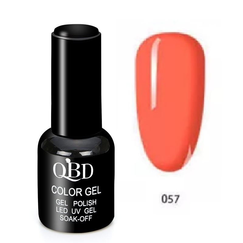 QBD Vernis Permanent Orangé UV LED pour Soins Ongles Gel Nail Art