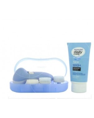 coffret : brosse de nettoyage et massage 3 en 1 avec gel nettoyant