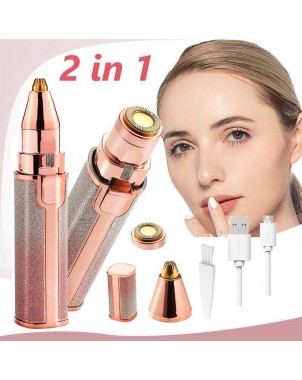 Épilateur 2 en 1 - Visage et Sourcils - Rechargeable - LED