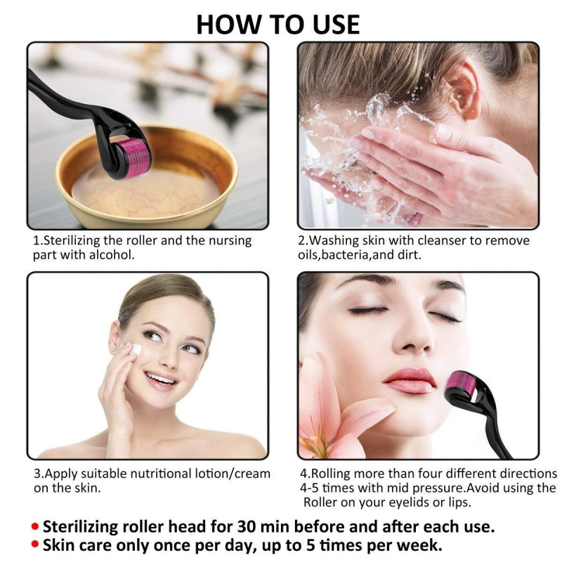 Derma Roller - Micro Aiguilles - Soins Visage - Traces d'Acné