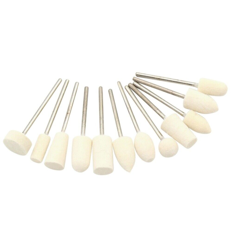 12 Embouts En Laine pour Ponceuse à Ongles