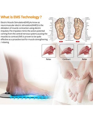 Tapis de Massage Electrique EMS - Masseur Pieds - Douleurs Musculaires