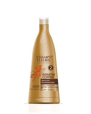 Champs Fleuris Soins Kératine Cheveux 1 L Lissage Extrait Café Huiles