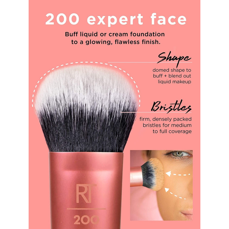 Real Techniques Pinceau Professionnel Fond de Teint poudre ou liquide
