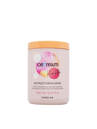 Masque Kératine 1kg - INEBRYA Ice Cream - Soins Restructurant