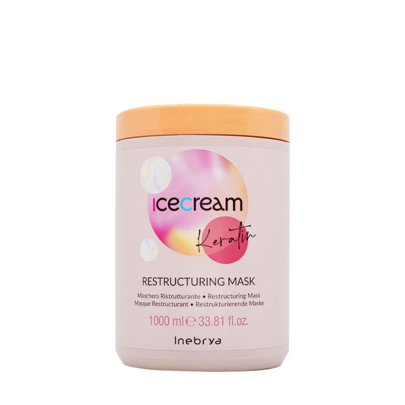 Masque Kératine 1kg - INEBRYA Ice Cream - Soins Restructurant