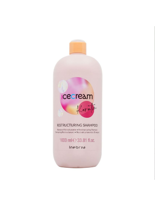 Shampoing Kératine 1L - INEBRYA Ice Cream - Soins Restructurant