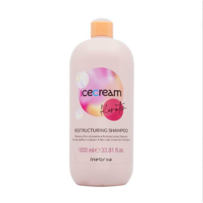 Shampoing Kératine 1L - INEBRYA Ice Cream - Soins Restructurant