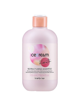 Shampoing Kératine 300ml - INEBRYA Ice Cream - Soins Restructurant