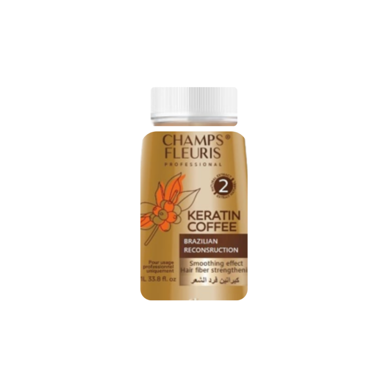 Champs Fleuris Soins Kératine Cheveux dose 100ml Lissage Extrait Café Huiles