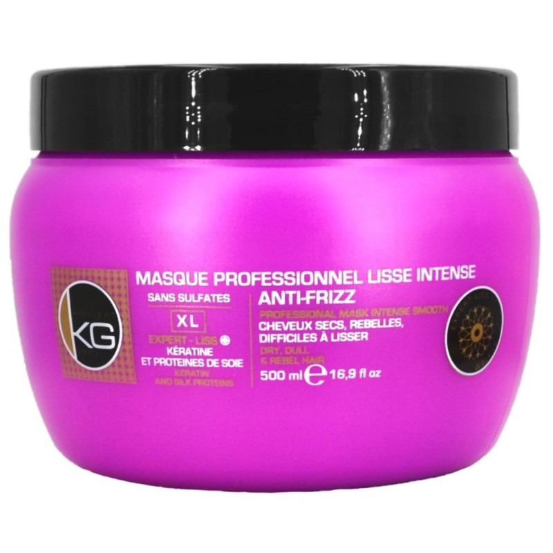 Masque Cheveux XL Sans Sulfate Kératine Protéine de Soie 500ml - KeraGold Pro