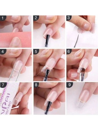 FiberGlass Nail Extensions - Extensions Ongles Gel UV - 10 Pcs