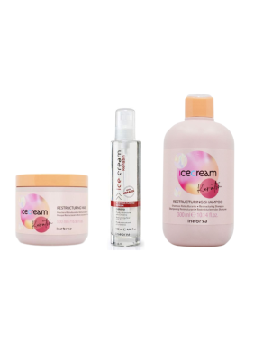 Pack Ice Cream Kératine : Shampoing 300ml + Masque 500ml + Sérum 100ml