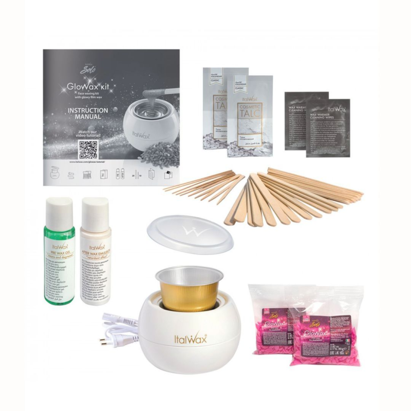 Italwax - Glowax Kit : Pack Complet Cire et Soins pour Epilation