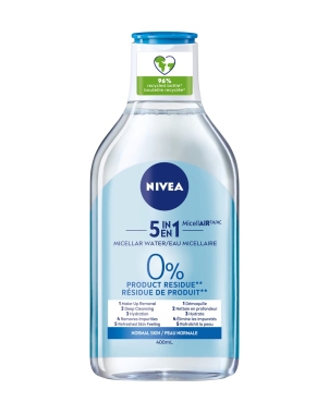 Nivea - Eau Micellaire Biphasée Aqua Rose 400ml - Visage Yeux Lèvres - Peaux Normales