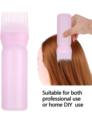 Bouteille avec Peigne Applicateur de Teinture Cheveux ou Bain de Huiles - Soins Cheveux