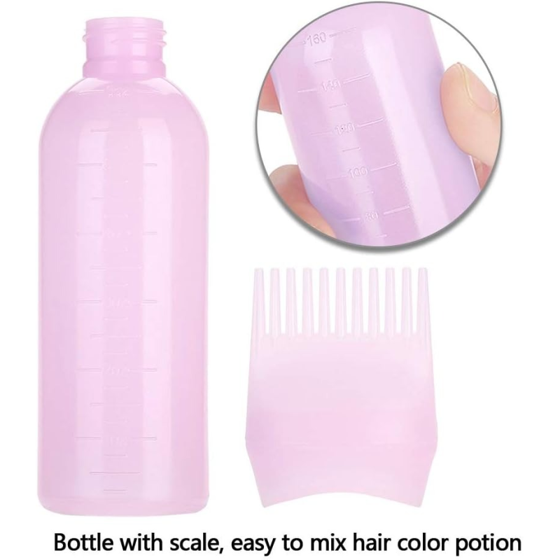 Bouteille avec Peigne Applicateur de Teinture Cheveux ou Bain de Huiles - Soins Cheveux