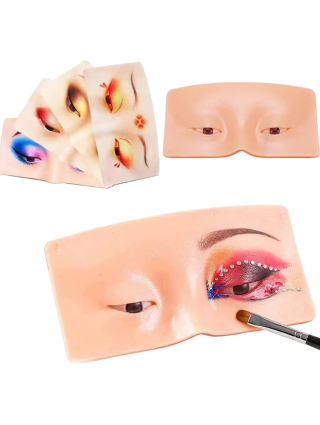 Mannequin Yeux - Visage en Silicone 3D Formation Maquillage Professionnel